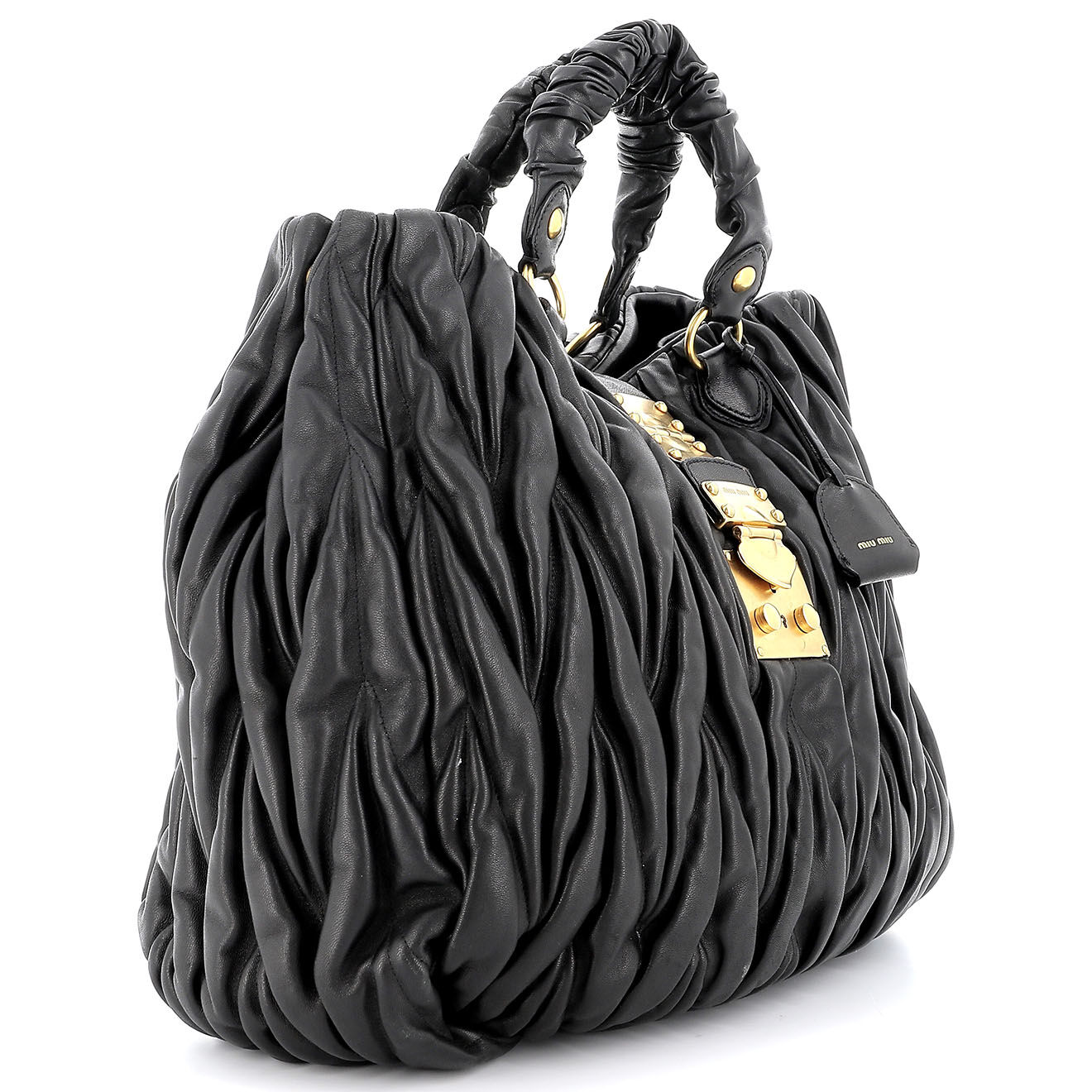 Miu miu Sac cabas en Cuir noir - Très bon état - Longueur 40 cm