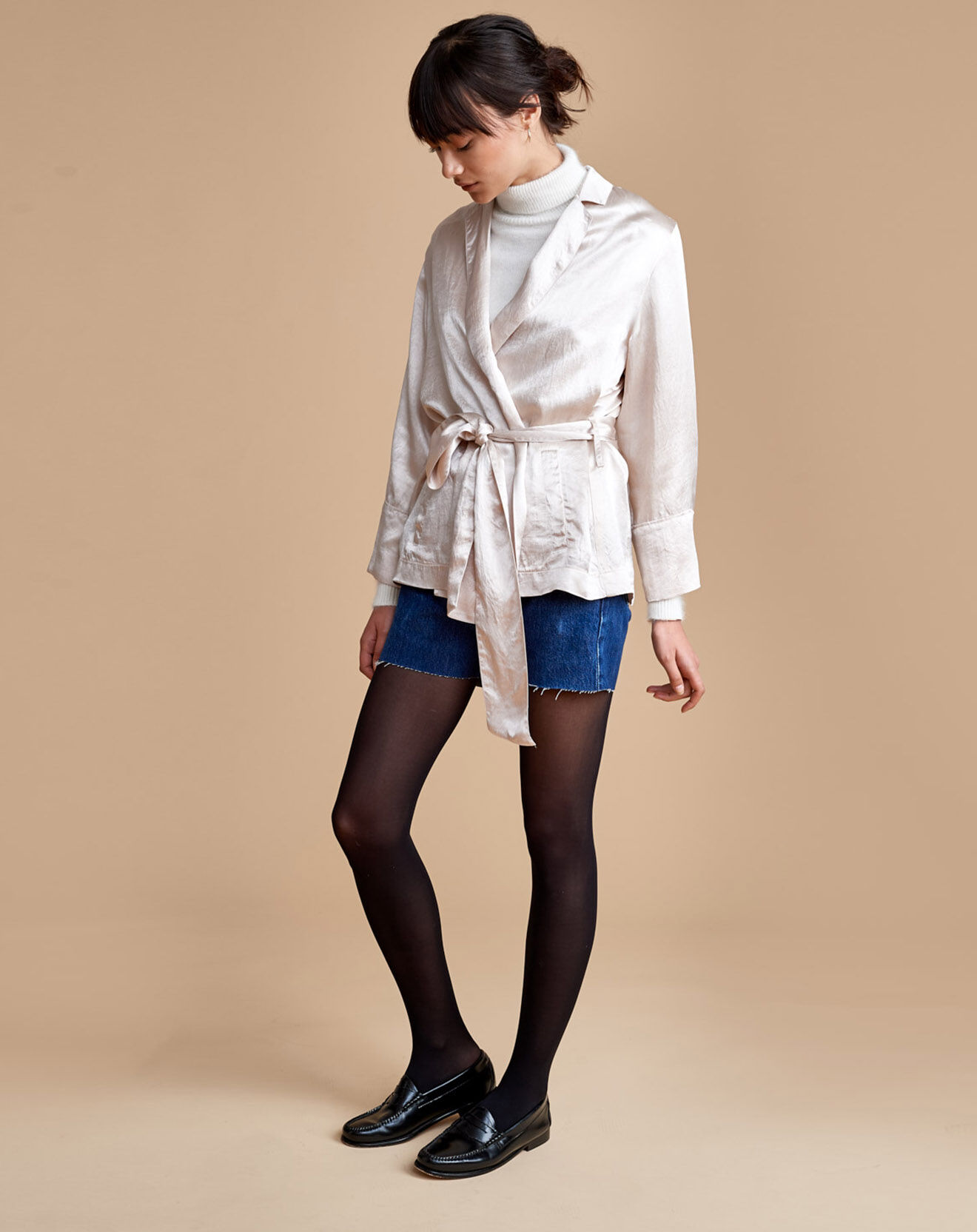 Bellerose Kimono satiné Laek ivoire