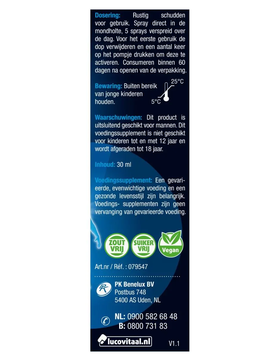 Testosteron mannen support Spray
