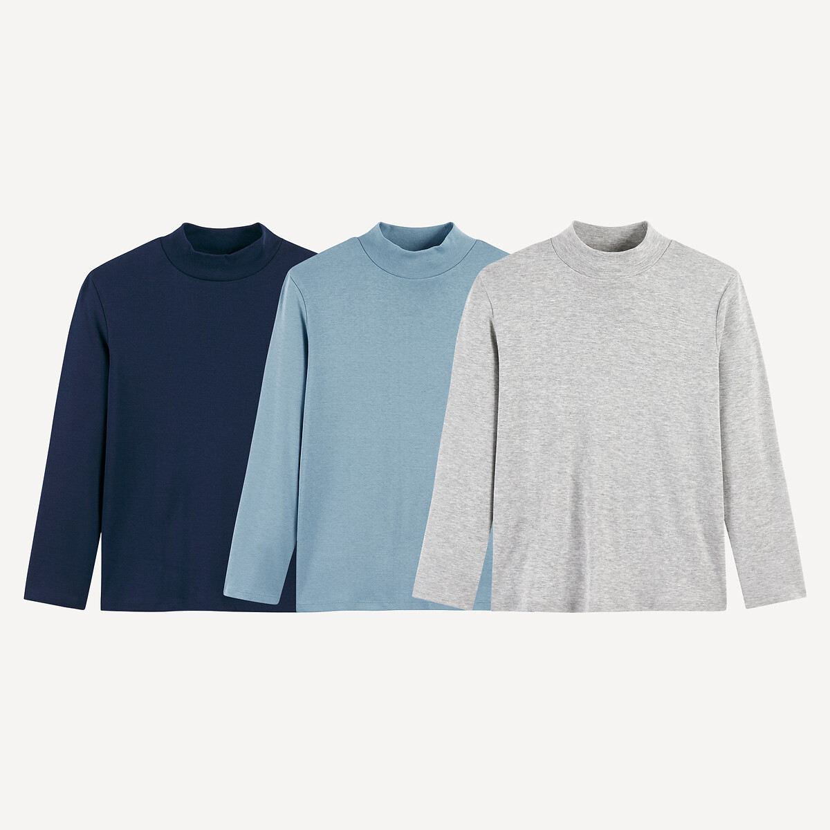 COLEÇÃO LA REDOUTE<br>Conjunto de 3 suéteres de gola alta