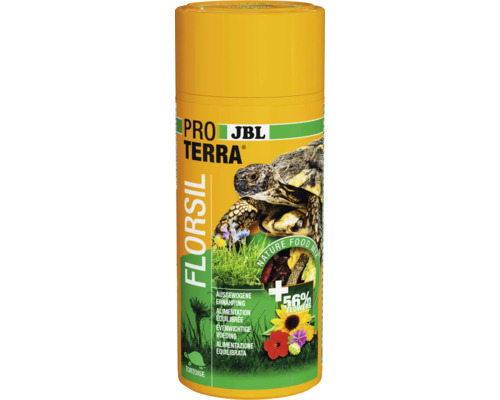 JBL PROTERRA FLORSIL schildpaddenvoer, hoofdvoer met bloemen voor alle landschildpadden, 250 ml