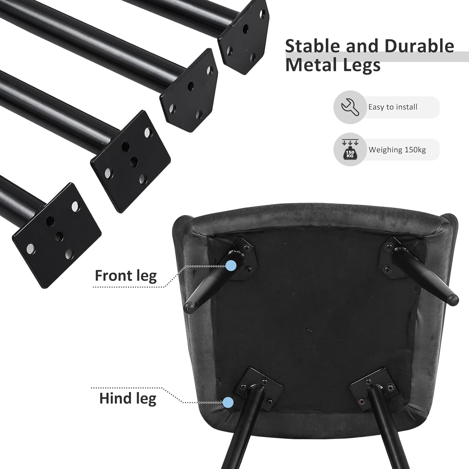 TUKAILAI Esszimmerstühle 2er Set, Samt Stühle Esszimmer mit Armlehne, Armlehnstuhl, Küchenstuhl, Polsterstuhl aus Polyester mit Metallbeine und Rückenlehne für Esszimmer Wohnzimmer Küche,Grau