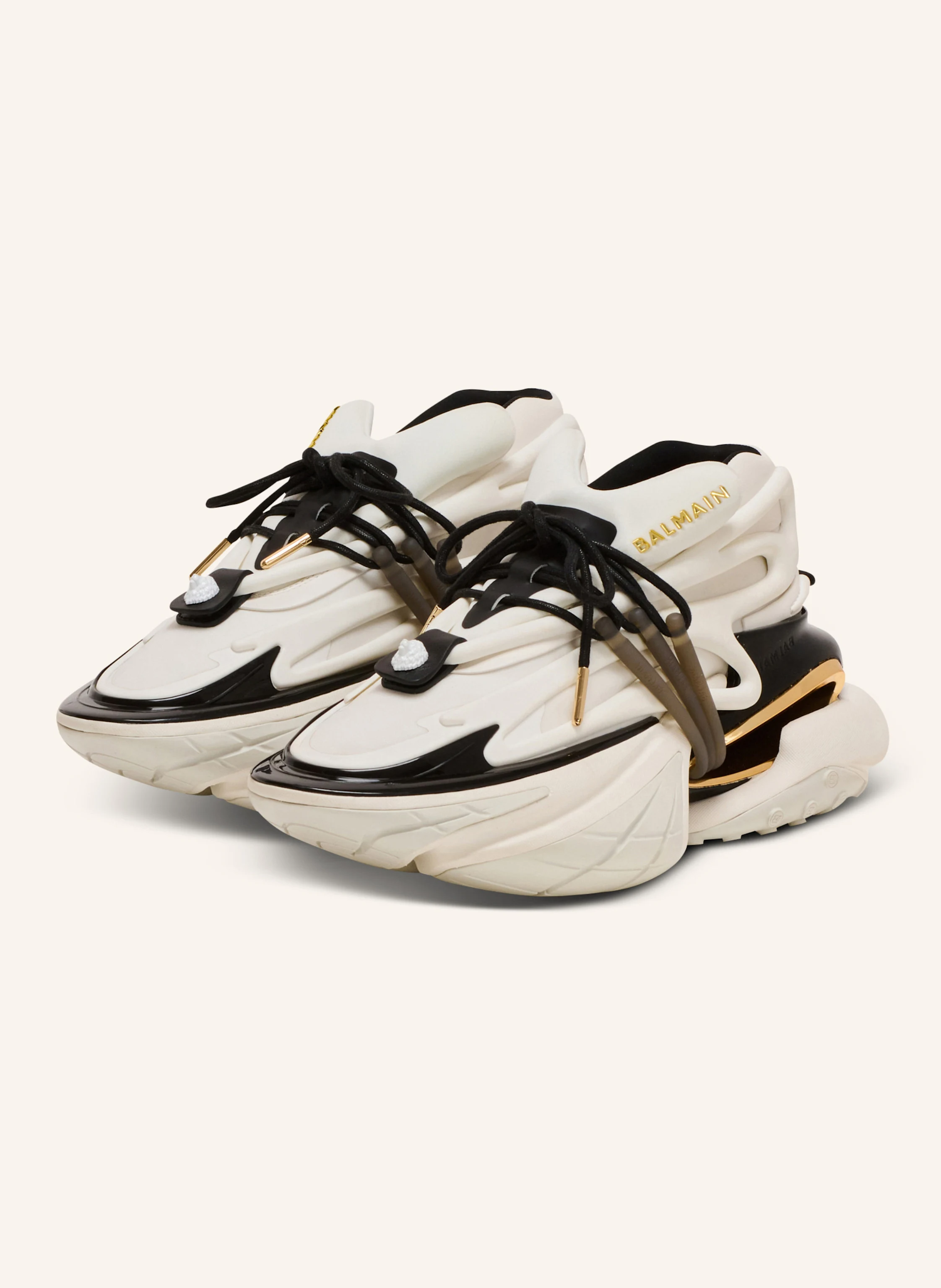 BALMAIN Sneakers Unicorn Low aus Neopren und Kalbsleder