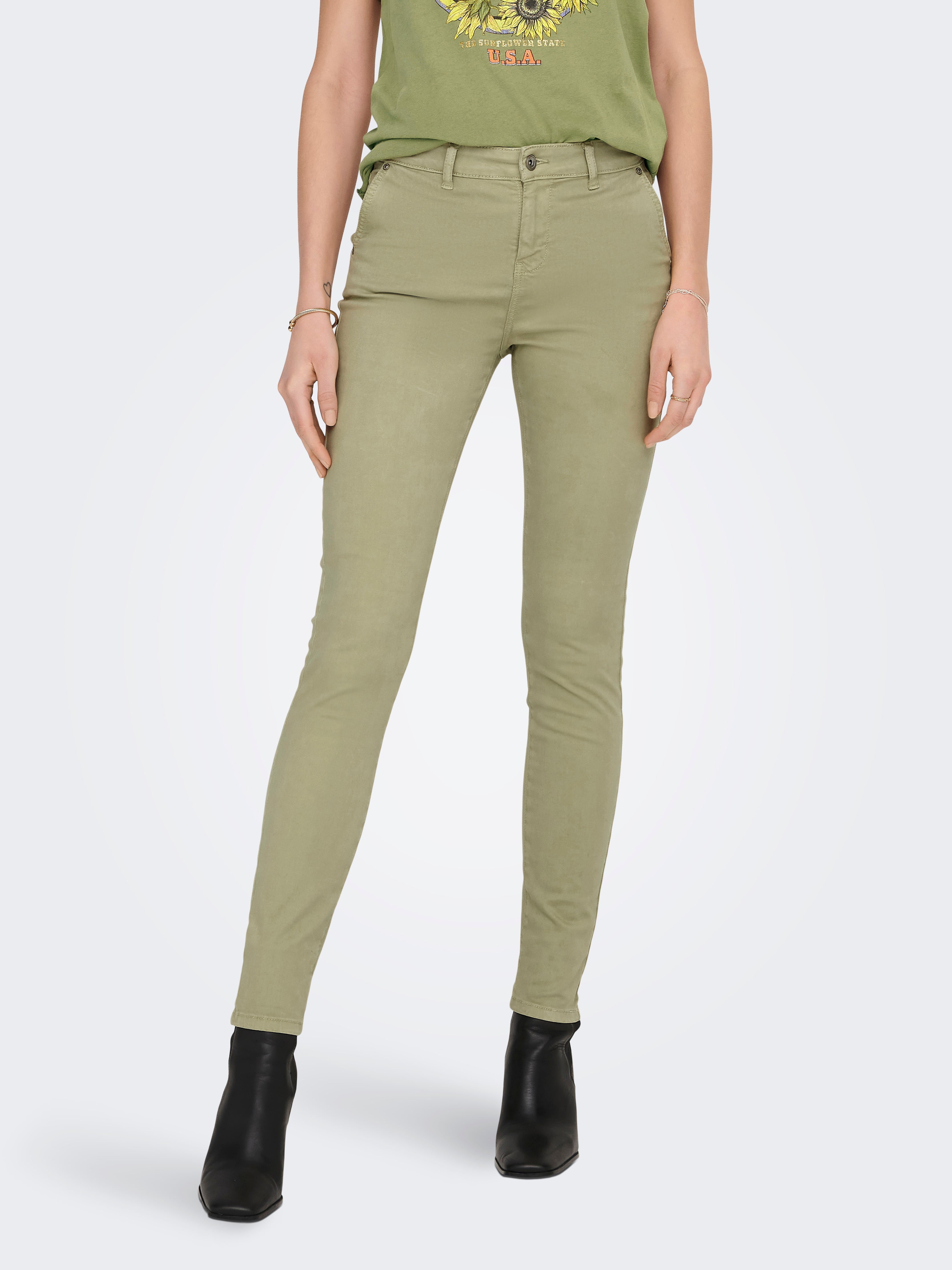 ONLEVEREST Hohe Taille Normal geschnitten Leggings Sage Green