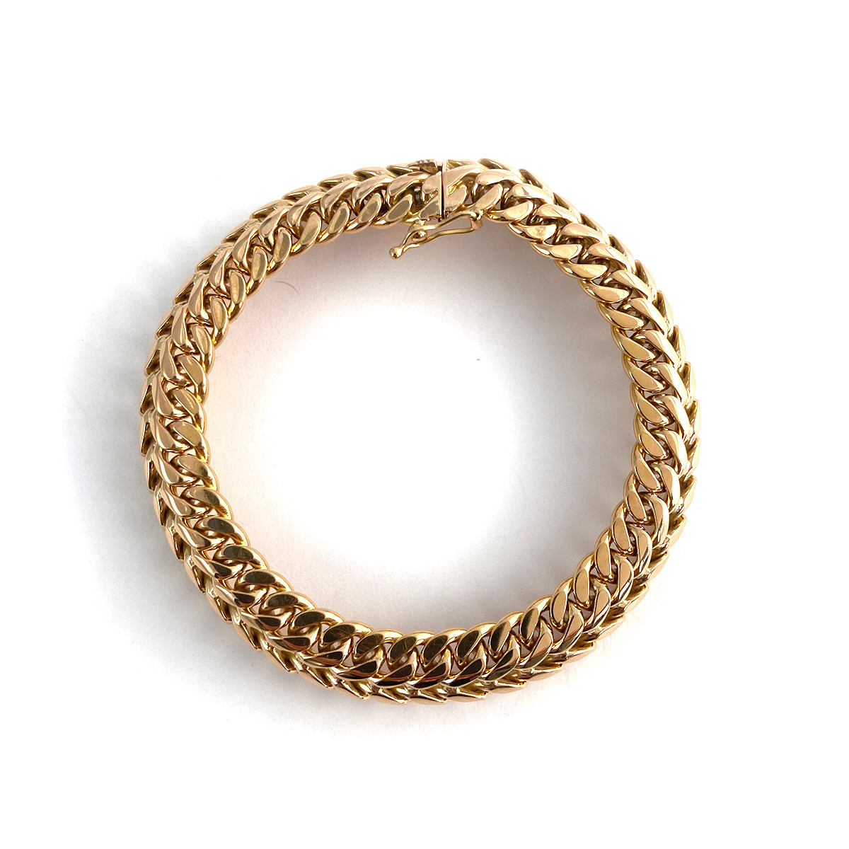 Bracelet d'occasion or 750 jaune maille fantaisie 21 cm