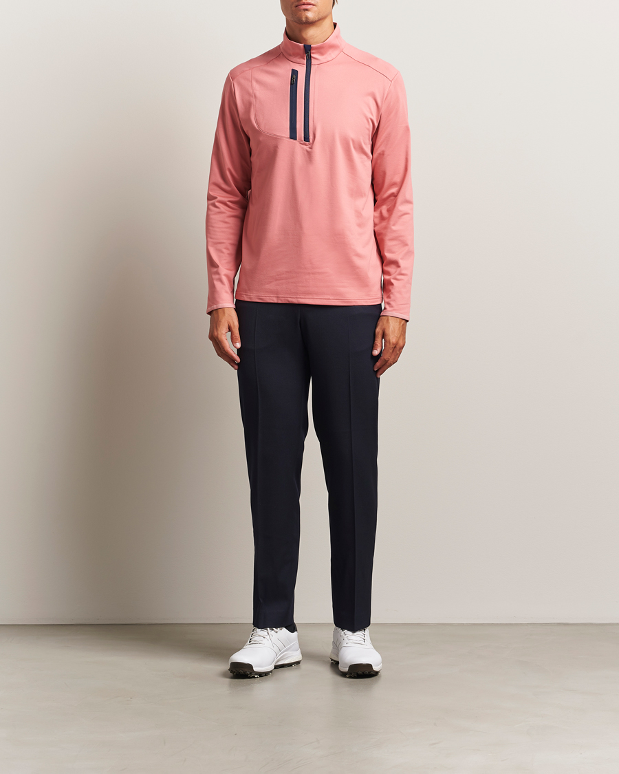 RLX Ralph Lauren Luxury Jersey Half Zip Desert Rose