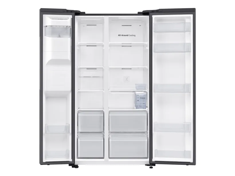 Samsung RS64DG5303B1 - Køleskab/fryser - side-by-side med vanddispenser, isdispenser - Wi-Fi - bredde: 91.2 cm - dybde: 71.6 cm - højde: 178 cm - 635 liter - Klasse E - Black DOI