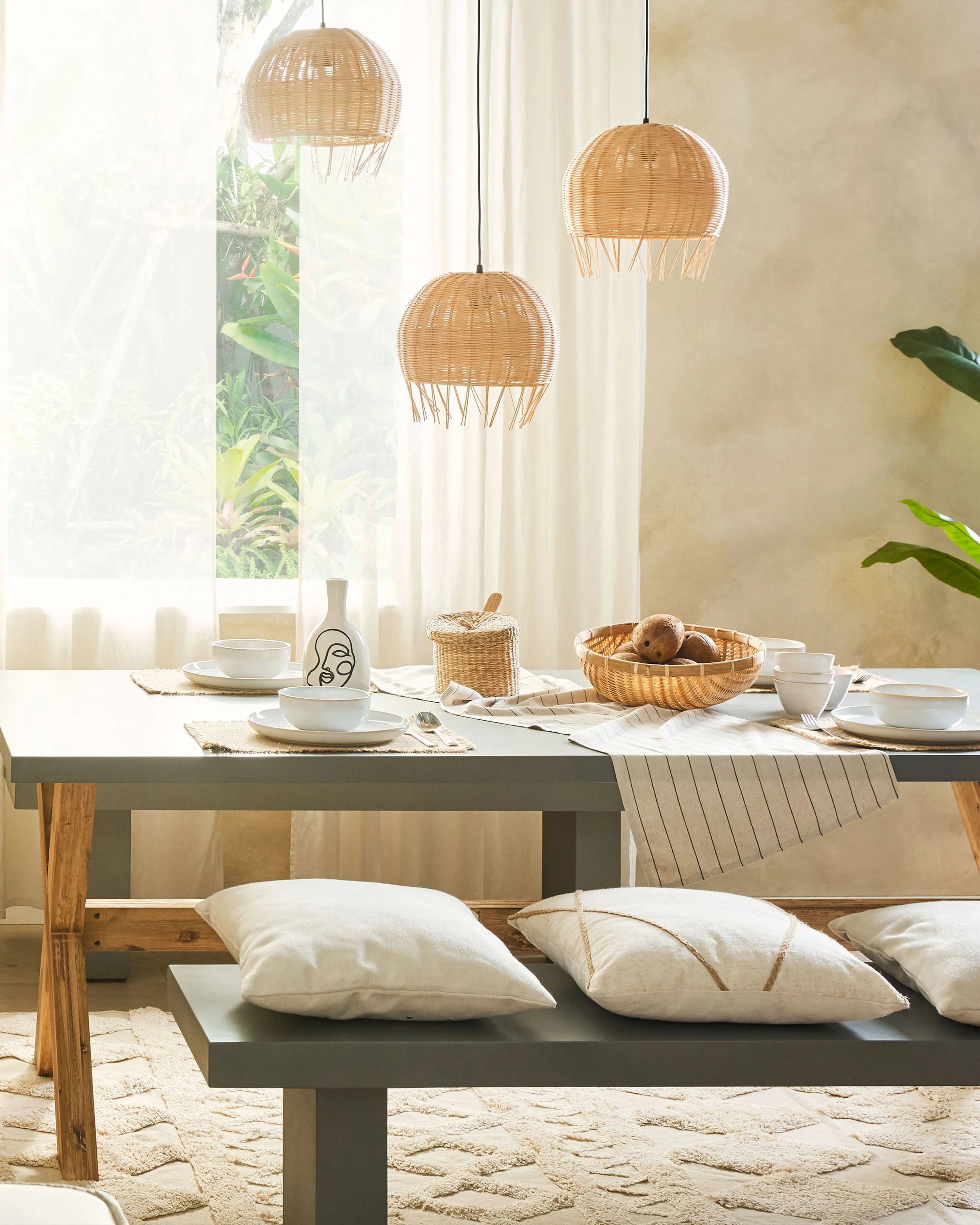 Hanglamp DRINO Rotan Lichtbruin