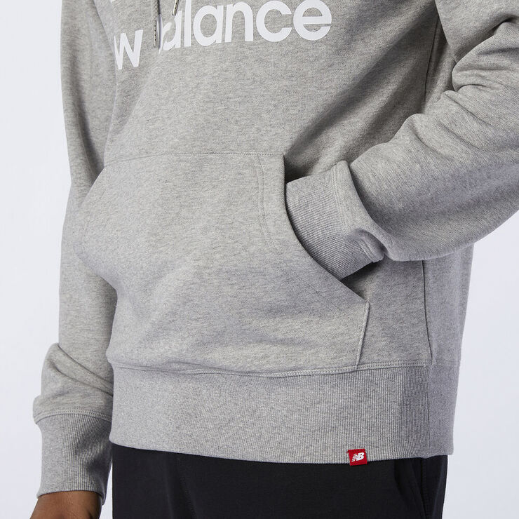 New Balance Essentials Stacked Logo Haettetroje Grå