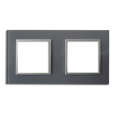 Plaque de finition double Colours Kalya verre graphite