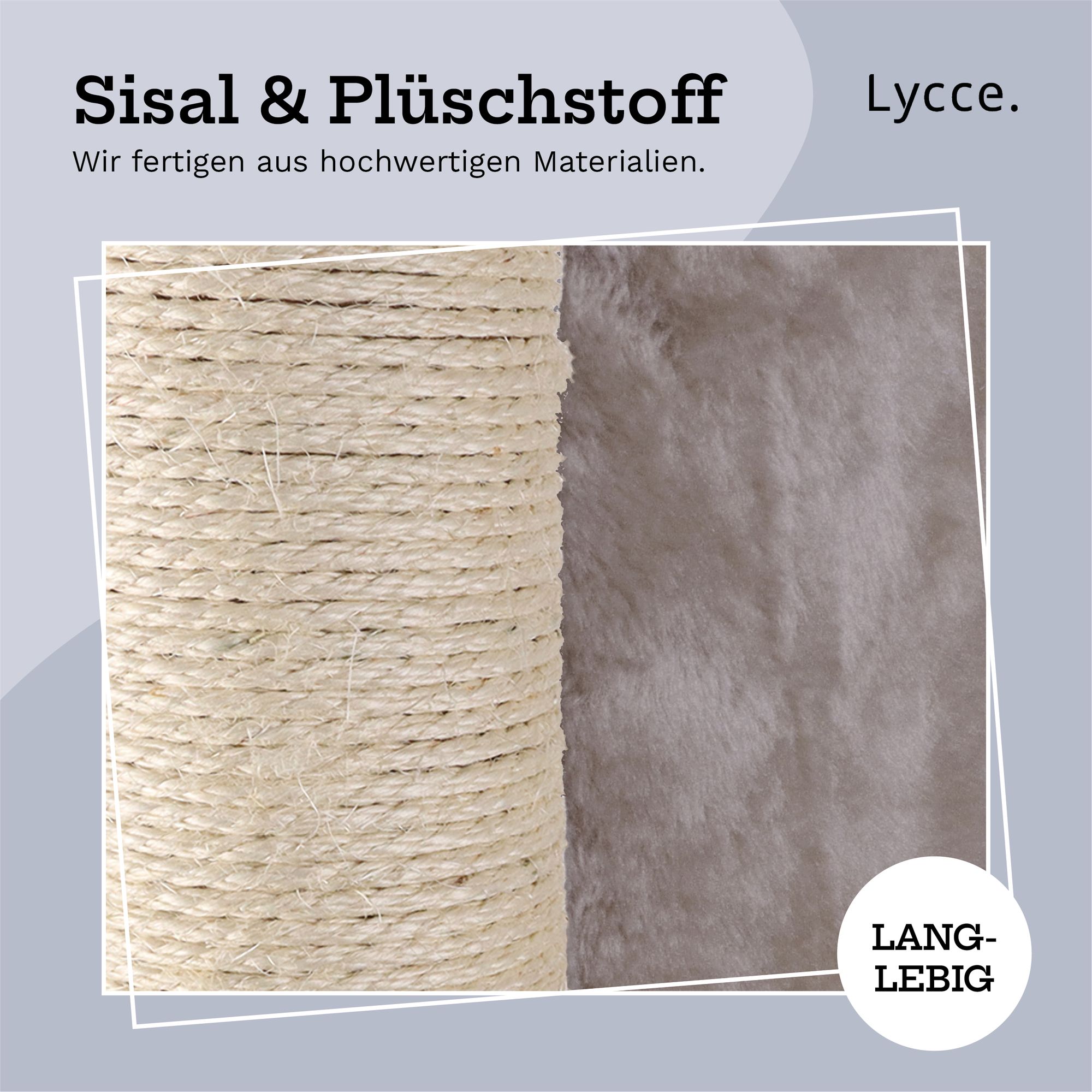 Lycce Kratzbaum ROYAL Katzenbaum mit Höhle und Hängematte, 145 cm