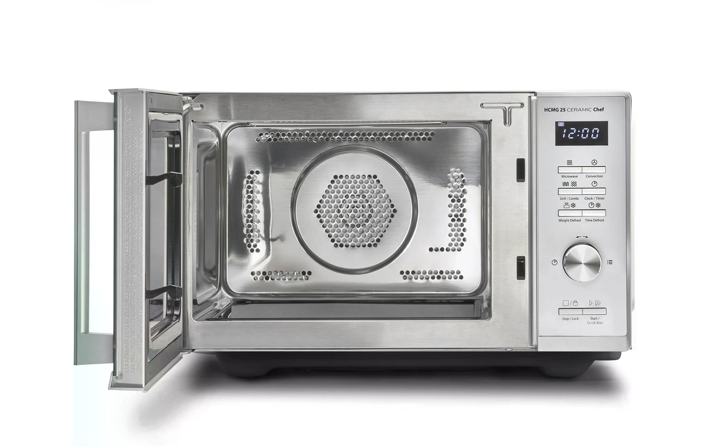 Caso Mikrowelle »mit Grill HCMG 25 Ceramic Chef Silber« 2100 W