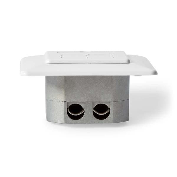 Nedis Nettverksveggboks | I veggen | 2-Port port(s) | CAT7 | Rett | Hunn | Gull belagt | PVC | Elfenben | Boks
