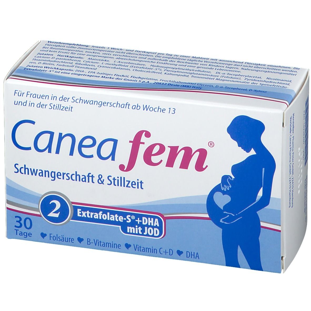 Caneafem® 2 Extrafolate-S + DHA + Jod Kapseln - Schwangerschaft & Stillzeit