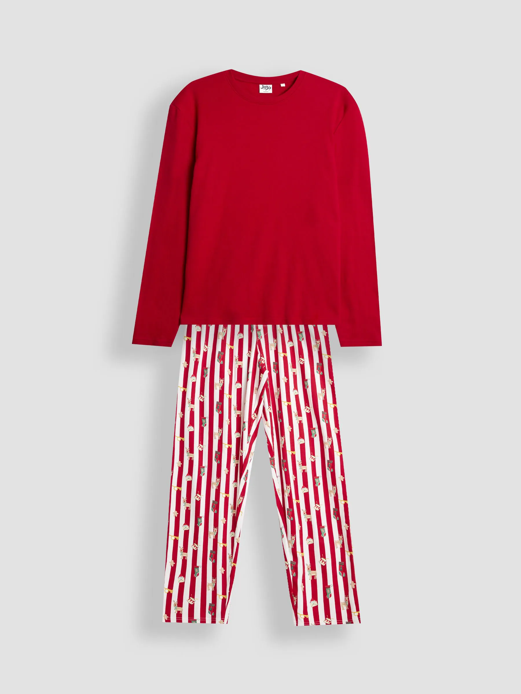 JoJo Maman Bébé - Gestreept kerstpyjamaset voor heren