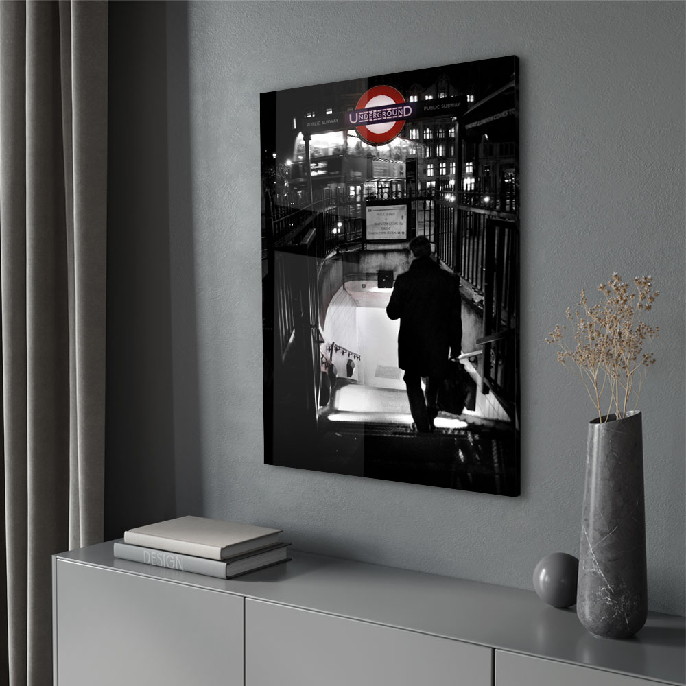 Walljar acrylglas schilderij - Underground Acrylglas schilderij - 80 x 120 cm