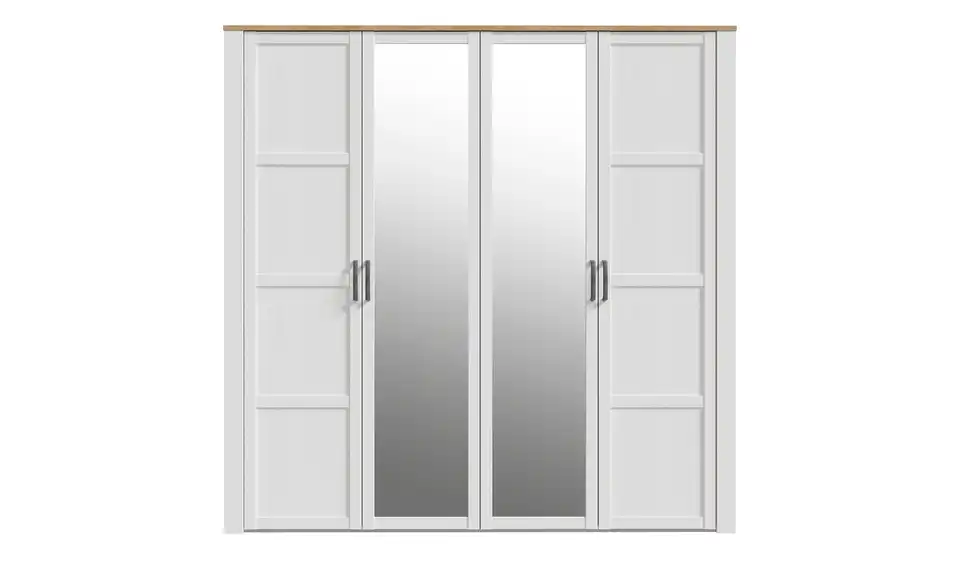 Drehtürenschrank Bohol Weiß 215 cm