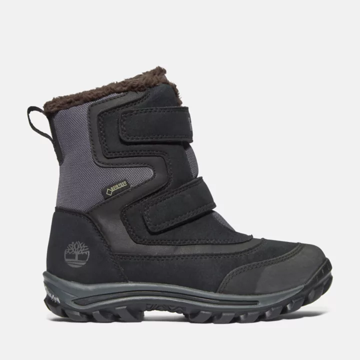 Bottine GTX à 2 brides Chillberg pour enfant noir