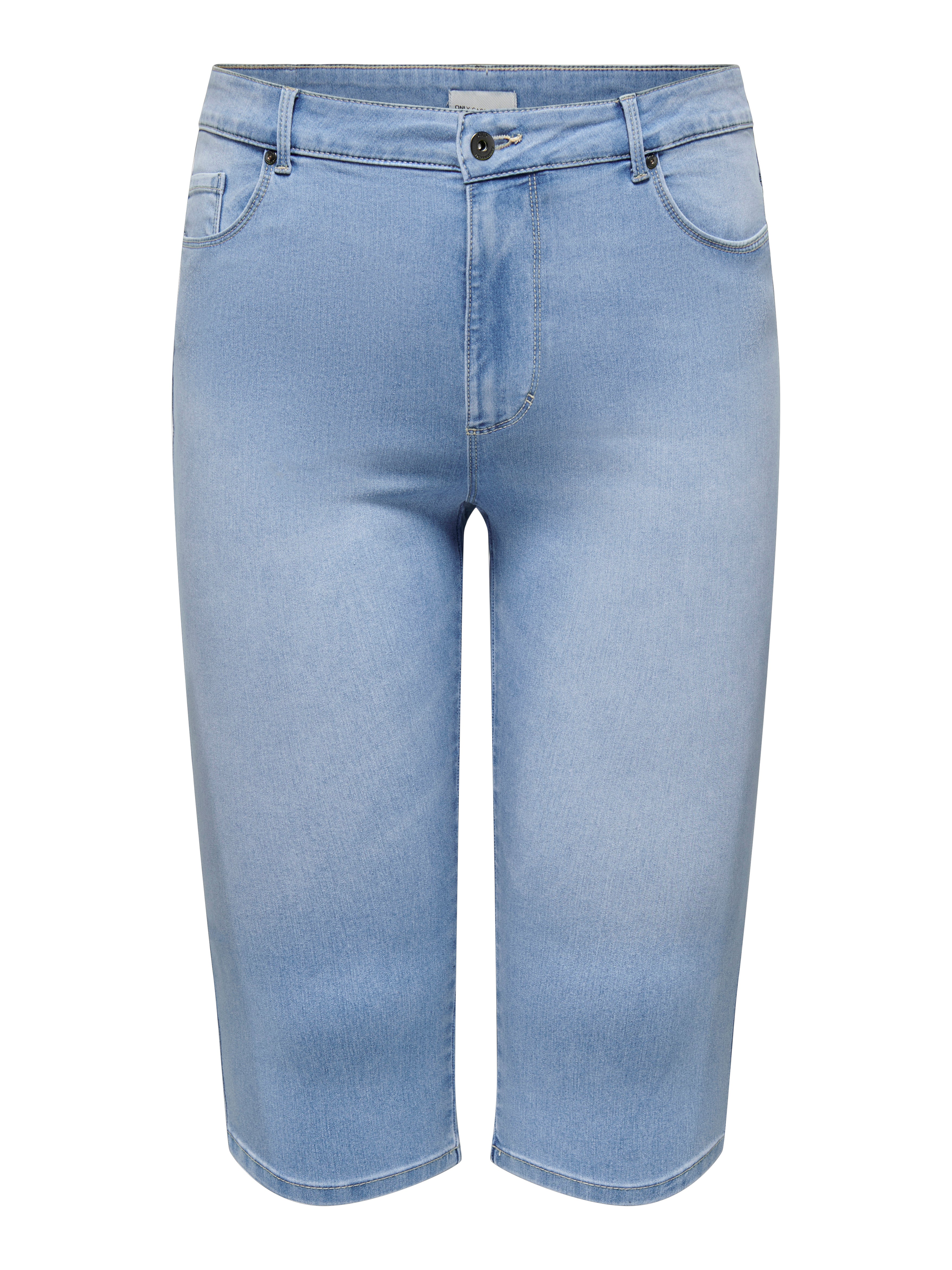 CARAUGUSTA Hohe Taille Skinny Fit Jeans-Shorts Light Blue Denim