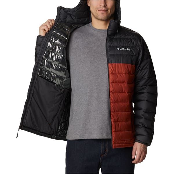 Doudoune randonnée COLUMBIA POWDER LITE HOODED JKT WARP RED/SHARK