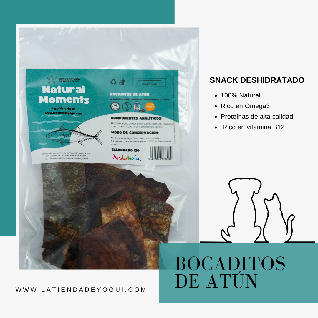 Petisco desidratado para animais de estimação Natural Moments Tuna Bites