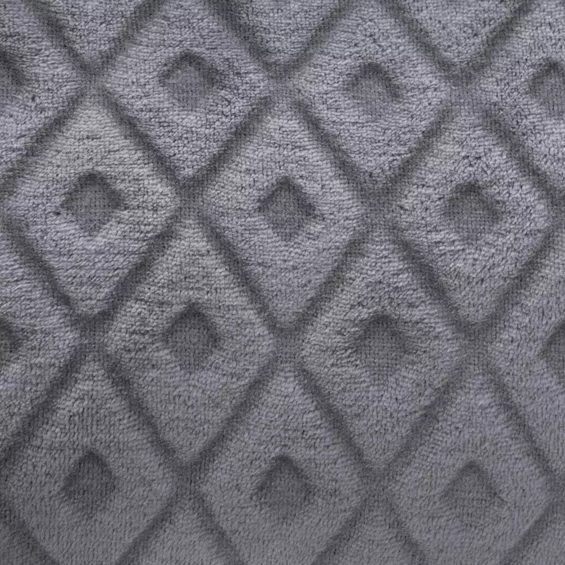 Plaid doux (230 cm) 3D Losange Gris foncé