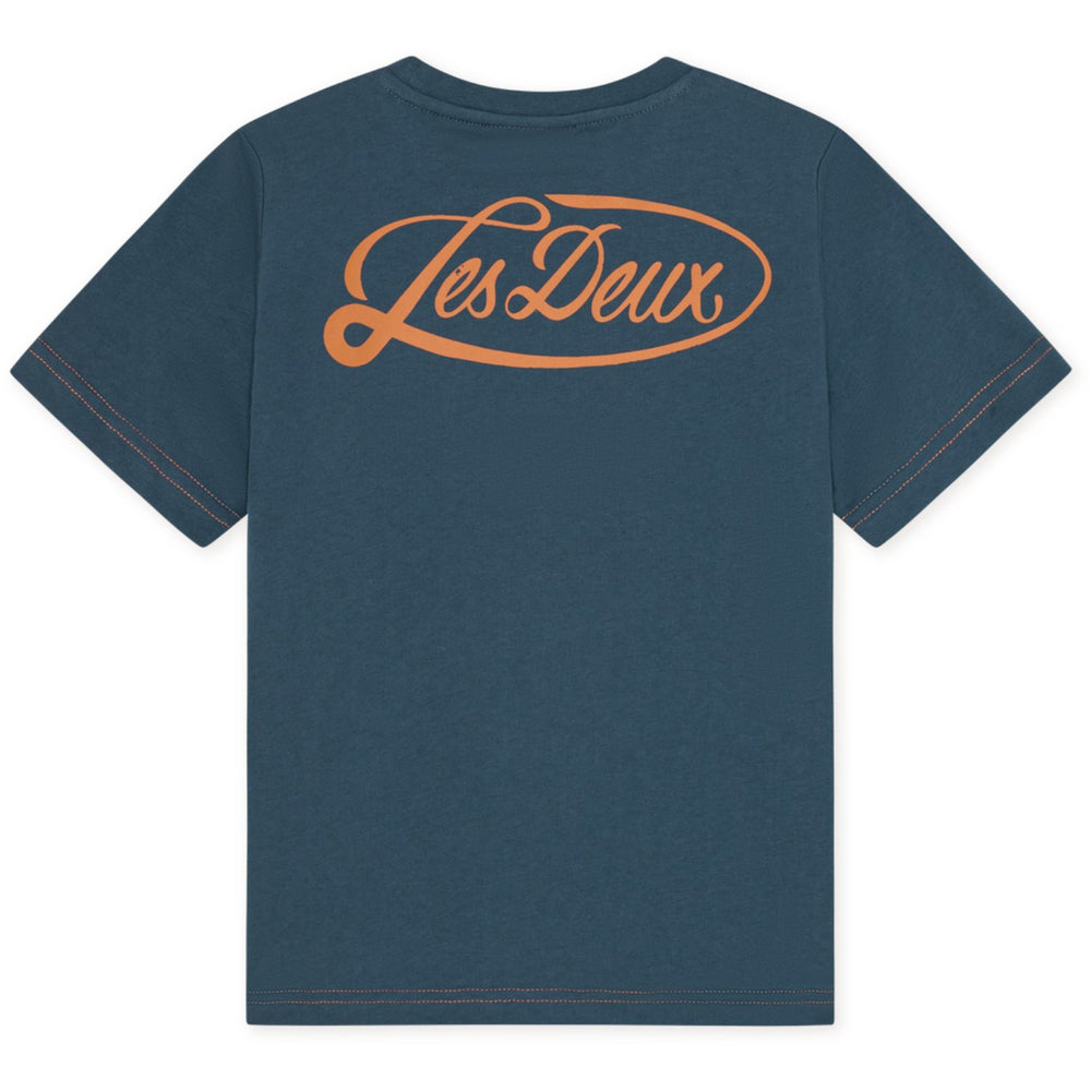 Køb Les Deux Kids Dark Denim Blue Contrast T-Shirt KIDS