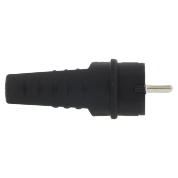Stekker Rubber Geaard Spatwaterdicht Zwart