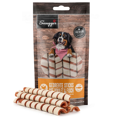 Snuggis Hundeleckerli Gedrehte Sticks Poulet & Fisch 80g