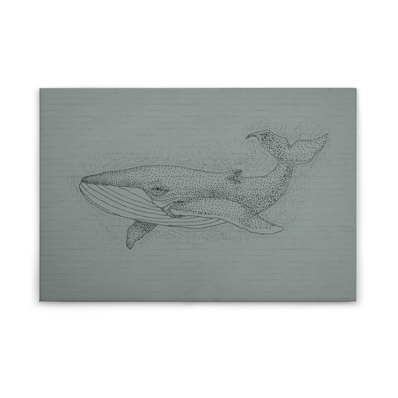 Leinwandbild WAL - grau-blau - 90x60 cm