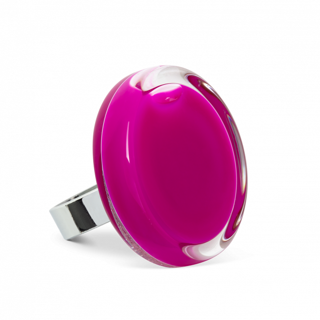 Bague en verre soufflé - Cachou Medium Milk