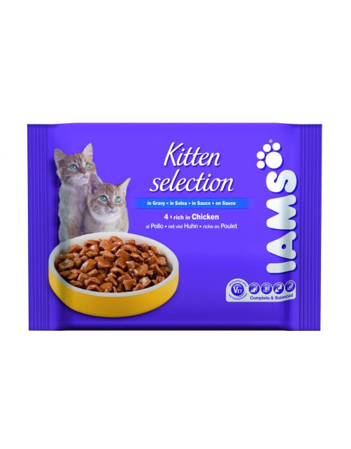 Iams Kitten Mp - Kattenvoer - Kip 4x100 g