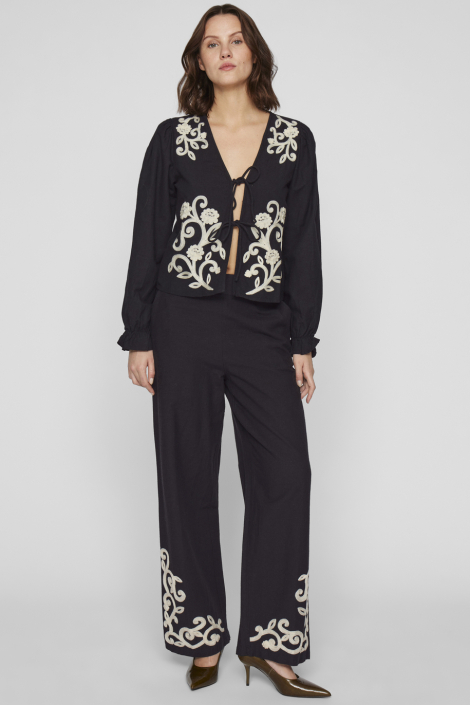 Vila zwarte dames blouse