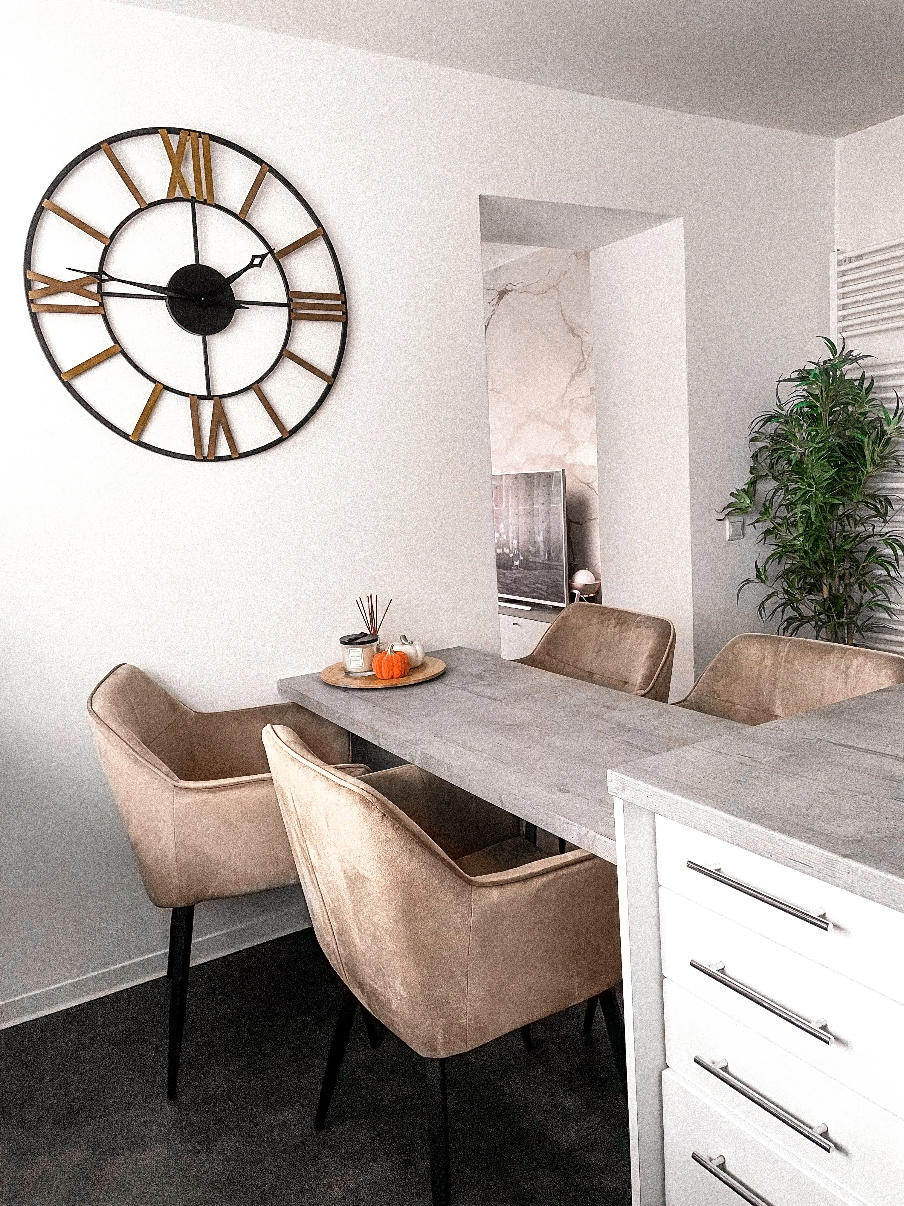 Wandklok VALSOT 80 cm Metaal Goud