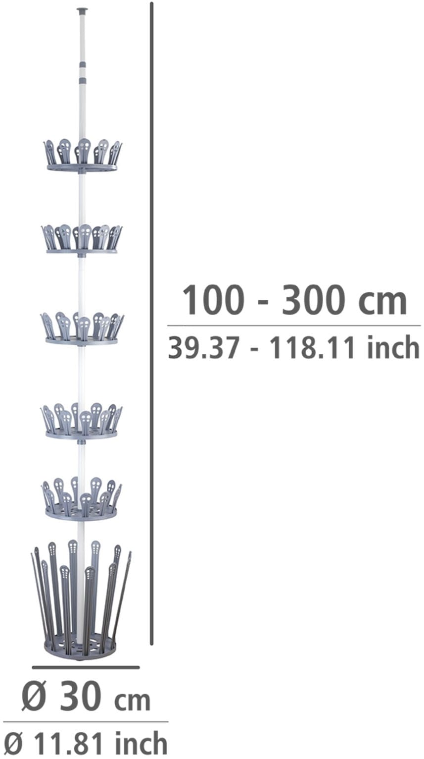 WENKO Teleskopregal »Modell Achilles« Set, 7 Stk. tlg. höhenverstellbares Stiefel- und Schuhregal, Montage ohne Bohren
