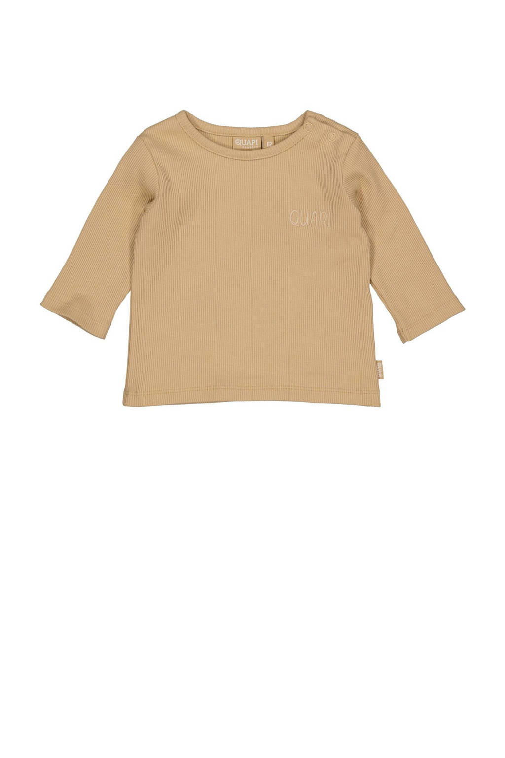 Quapi baby ribgebreide longsleeve FALLON zand