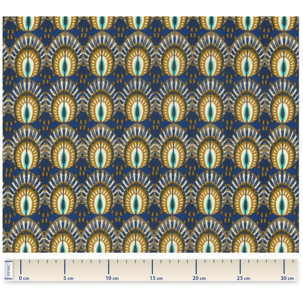 Tissu Enduit Au Mètre Plumes De Paon