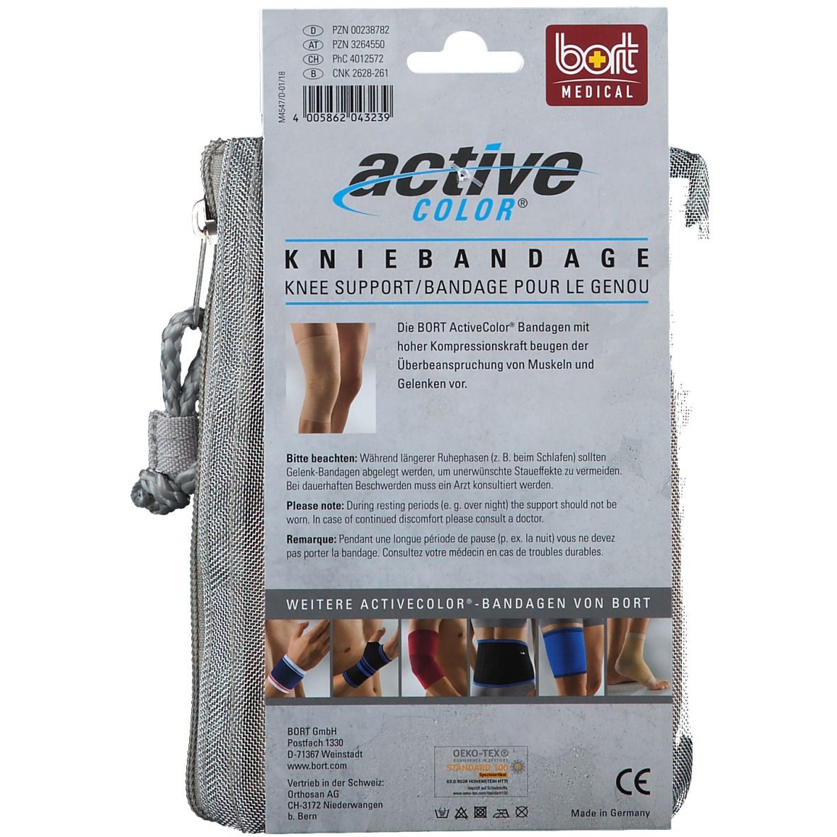 BORT ActiveColor® Kniebandage Gr. XXL haut