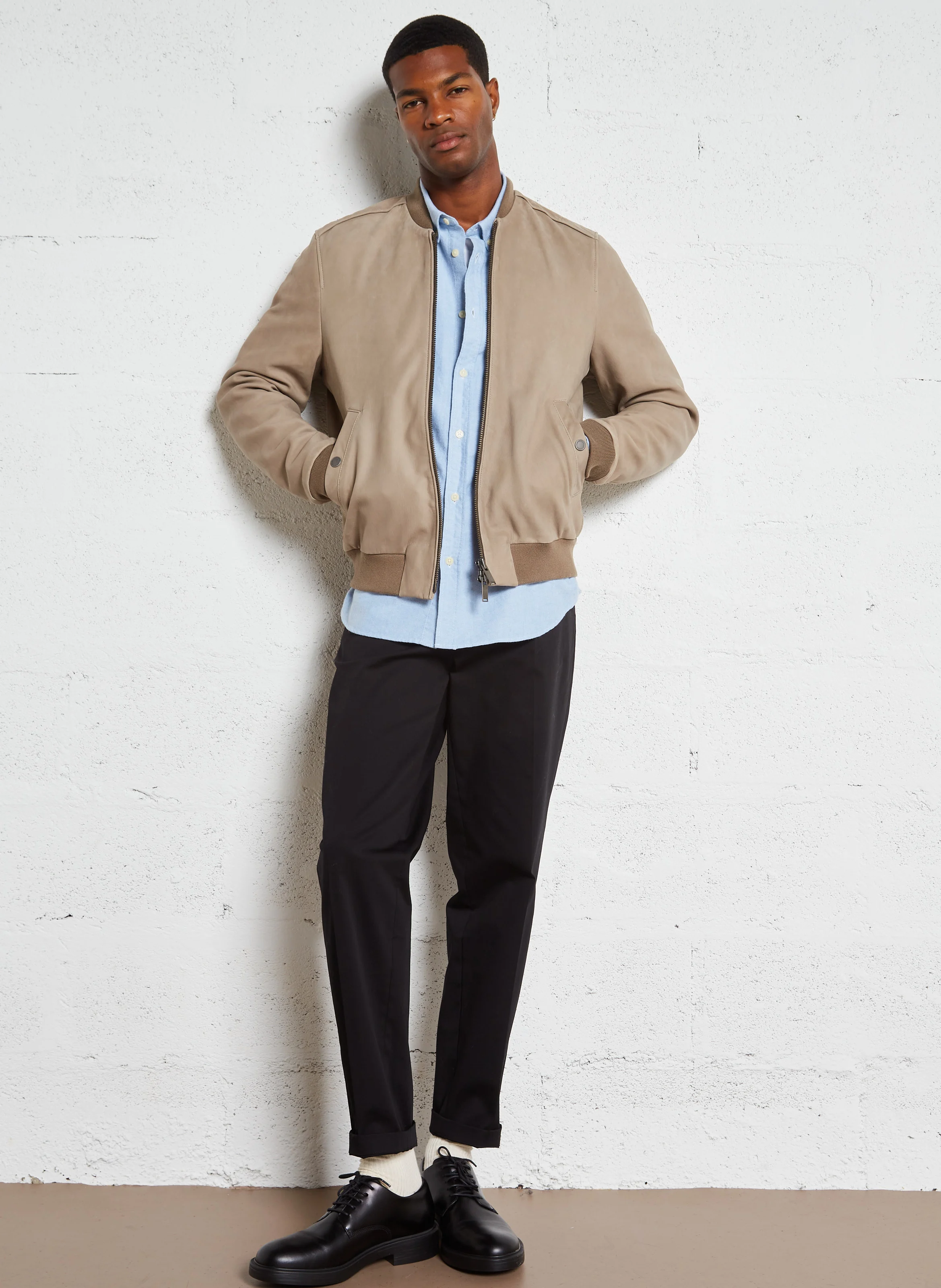 TEDDY APOCALYPSE - Blouson teddy en cuir velours | Beige