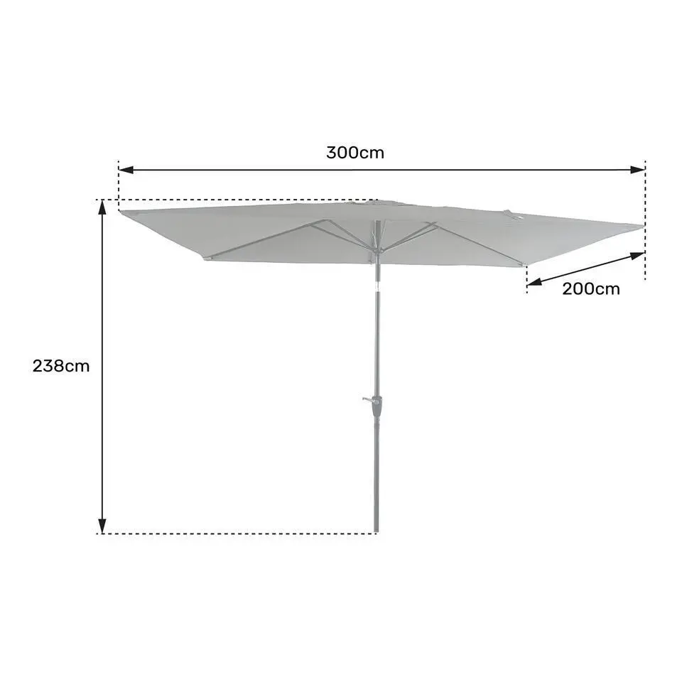 Happy Garden Parasol HAPUNA - Grijs - Aluminium