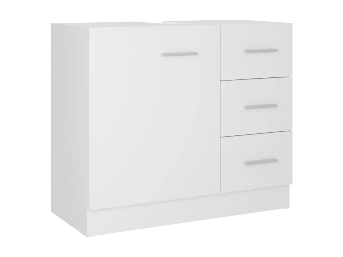 Armoire d'évier Blanc 63x30x54 cm Bois d'ingénierie
