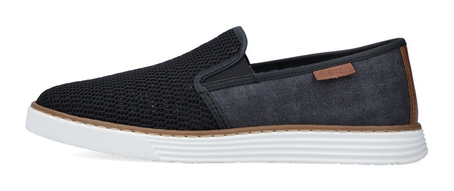 Rieker Slip-On Sneaker  Casual Slipper, Freizeitschuh mit gemustertem Innenfutter