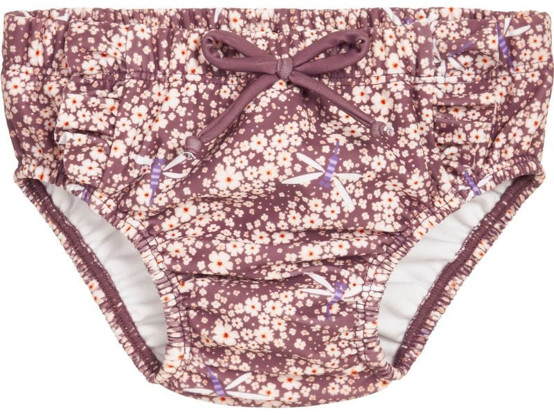 Playshoes Schwimmwindel Blümchen Violett Gr. 74/80 Windelhose für Mädchen mit UV-Schutz