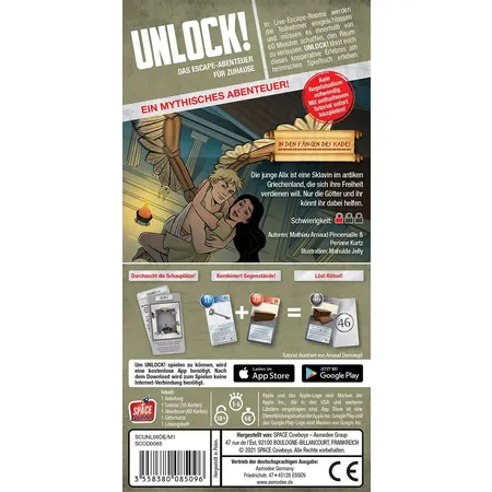 Asmodee Space Cowboys Unlock! In den Fängen des Hades (Einzelszenario)
