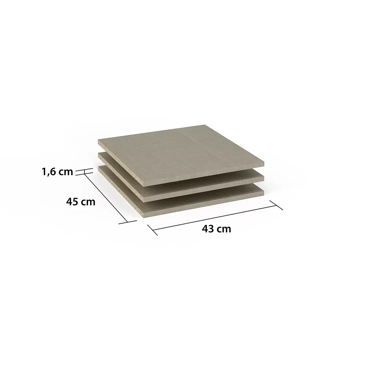 Fachboden-Set A0033.9602 Natur