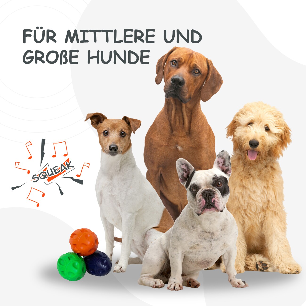 Petsation Kauspielzeug Ball blau