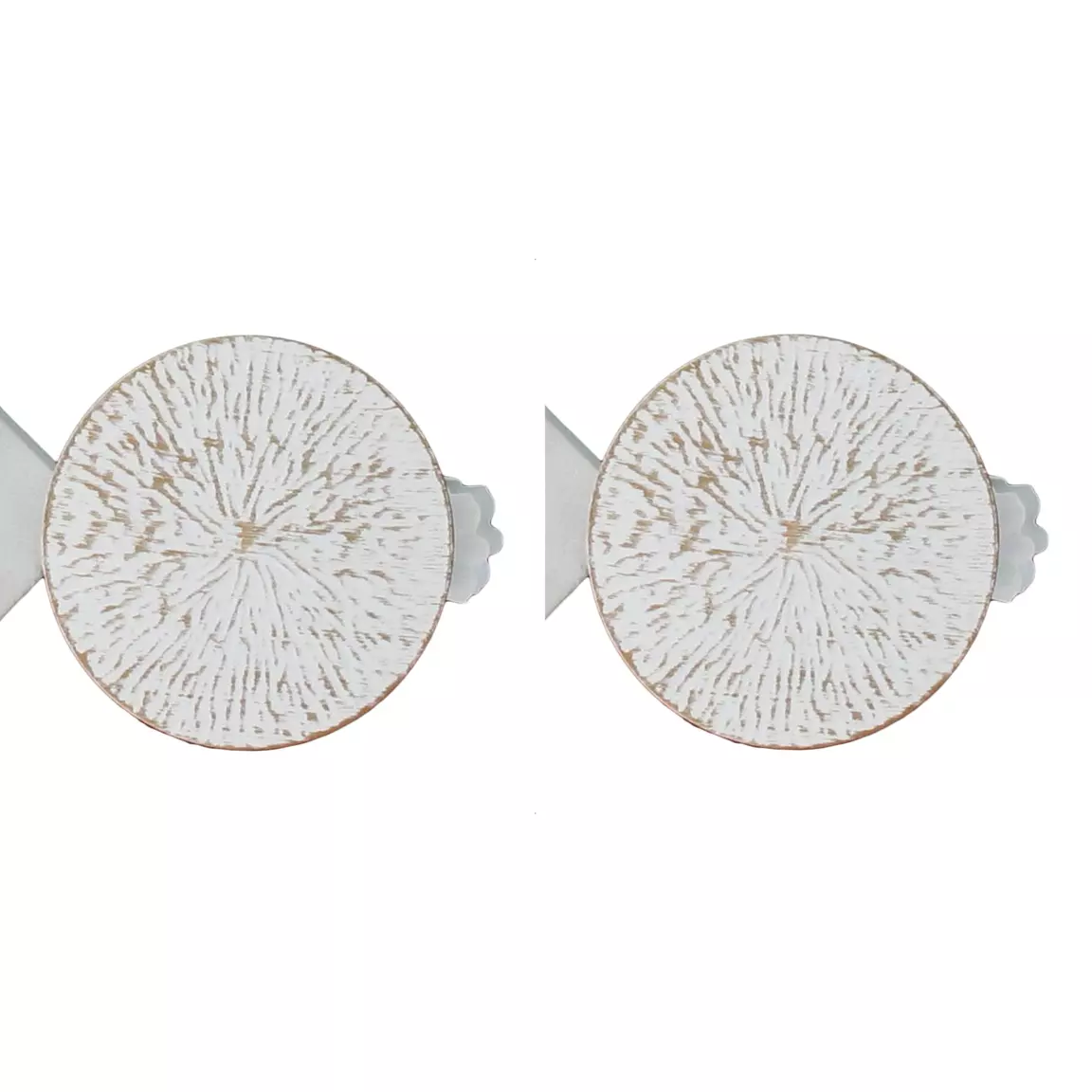 Lot de 2 pinces rideau Archi Blanc