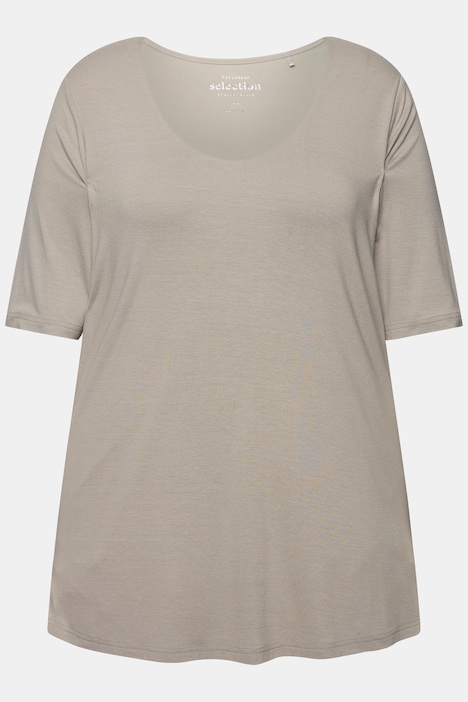 T-Shirt, vorne doppellagig, V-Ausschnitt, Halbarm