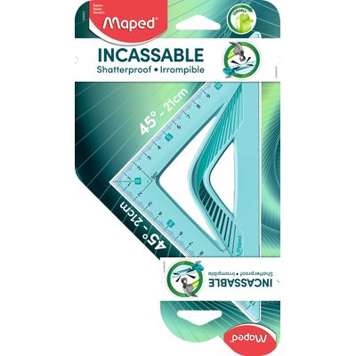 Maped - Équerre plastique 21 cm - 45° - incassable