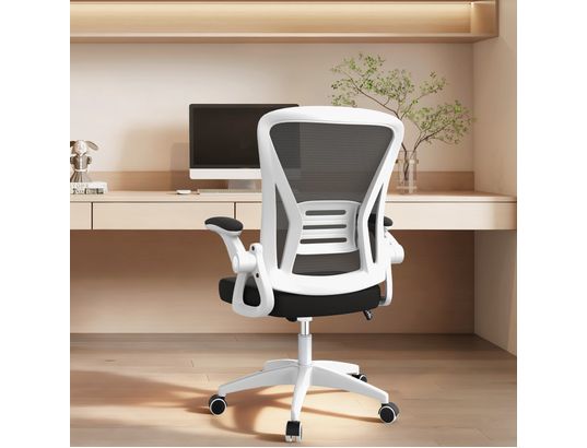 RATTANTREE - Fauteuil de bureau Chaise de bureau réglable en hauteur blanche